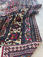 9'10 x 14' Antique Persian Mashhad rug #2539 - Blue Parakeet Rugs