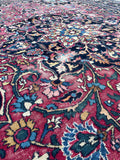 9'10 x 14' Antique Persian Mashhad rug #2539 - Blue Parakeet Rugs