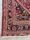 10’9 x 11’ Square Antique Persian Mahal rug #2560 - Blue Parakeet Rugs