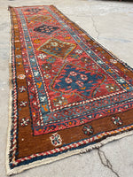 2'8 x 9' Antique NW Persian runner #2428 / Skinny Persian Runner - Blue Parakeet Rugs