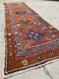 2'8 x 9' Antique NW Persian runner #2428 / Skinny Persian Runner - Blue Parakeet Rugs