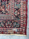 10’9 x 11’ Square Antique Persian Mahal rug #2560 - Blue Parakeet Rugs
