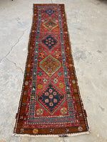 2'8 x 9' Antique NW Persian runner #2428 / Skinny Persian Runner - Blue Parakeet Rugs