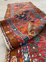 2'8 x 9' Antique NW Persian runner #2428 / Skinny Persian Runner - Blue Parakeet Rugs