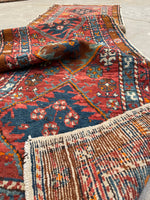 2'8 x 9' Antique NW Persian runner #2428 / Skinny Persian Runner - Blue Parakeet Rugs
