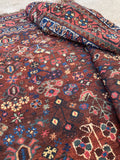 4'2 x 5'6 Antique Persian Qashqai rug #2429 - Blue Parakeet Rugs