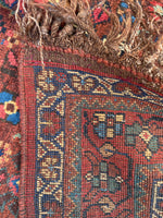 4'2 x 5'6 Antique Persian Qashqai rug #2429 - Blue Parakeet Rugs