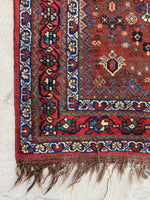 4'2 x 5'6 Antique Persian Qashqai rug #2429 - Blue Parakeet Rugs