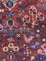 4'2 x 5'6 Antique Persian Qashqai rug #2429 - Blue Parakeet Rugs