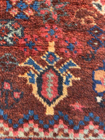 4'2 x 5'6 Antique Persian Qashqai rug #2429 - Blue Parakeet Rugs