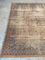 8'9 x 11'8 Distressed Turkish Oushak rug #2245 / 9x12 Vintage Rug - Blue Parakeet Rugs