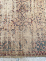 8'9 x 11'8 Distressed Turkish Oushak rug #2245 / 9x12 Vintage Rug - Blue Parakeet Rugs