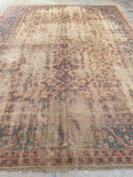 8'9 x 11'8 Distressed Turkish Oushak rug #2245 / 9x12 Vintage Rug - Blue Parakeet Rugs