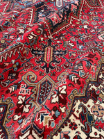10'3 x 15'3 Vintage Oversize Tribal Heriz rug #2084 / 10x15 Vintage Rug - Blue Parakeet Rugs