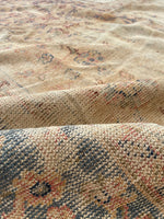 8'9 x 11'8 Distressed Turkish Oushak rug #2245 / 9x12 Vintage Rug - Blue Parakeet Rugs