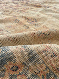 8'9 x 11'8 Distressed Turkish Oushak rug #2245 / 9x12 Vintage Rug - Blue Parakeet Rugs