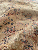 8'9 x 11'8 Distressed Turkish Oushak rug #2245 / 9x12 Vintage Rug - Blue Parakeet Rugs