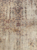 8'9 x 11'8 Distressed Turkish Oushak rug #2245 / 9x12 Vintage Rug - Blue Parakeet Rugs