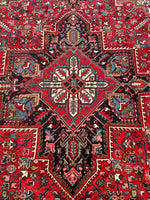 10'3 x 15'3 Vintage Oversize Tribal Heriz rug #2084 / 10x15 Vintage Rug - Blue Parakeet Rugs