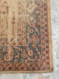 8'9 x 11'8 Distressed Turkish Oushak rug #2245 / 9x12 Vintage Rug - Blue Parakeet Rugs
