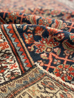 3'5 x 9'3 Antique Persian Hamadan runner #2436 / 3x9 Vintage runner - Blue Parakeet Rugs