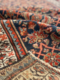 3'5 x 9'3 Antique Persian Hamadan runner #2436 / 3x9 Vintage runner - Blue Parakeet Rugs