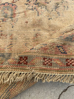 8'9 x 11'8 Distressed Turkish Oushak rug #2245 / 9x12 Vintage Rug - Blue Parakeet Rugs