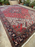 10'3 x 15'3 Vintage Oversize Tribal Heriz rug #2084 / 10x15 Vintage Rug - Blue Parakeet Rugs