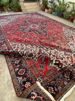 10'3 x 15'3 Vintage Oversize Tribal Heriz rug #2084 / 10x15 Vintage Rug - Blue Parakeet Rugs