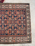 3'5 x 9'3 Antique Persian Hamadan runner #2436 / 3x9 Vintage runner - Blue Parakeet Rugs