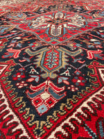 10'3 x 15'3 Vintage Oversize Tribal Heriz rug #2084 / 10x15 Vintage Rug - Blue Parakeet Rugs