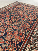 3'5 x 9'3 Antique Persian Hamadan runner #2436 / 3x9 Vintage runner - Blue Parakeet Rugs