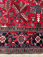 10'3 x 15'3 Vintage Oversize Tribal Heriz rug #2084 / 10x15 Vintage Rug - Blue Parakeet Rugs