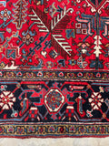10'3 x 15'3 Vintage Oversize Tribal Heriz rug #2084 / 10x15 Vintage Rug - Blue Parakeet Rugs