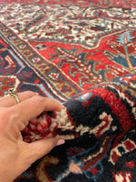 10'3 x 15'3 Vintage Oversize Tribal Heriz rug #2084 / 10x15 Vintage Rug - Blue Parakeet Rugs