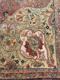 9'4 x 12'5 Antique 19th Century rug #1943ML / Large 9x12 vintage rug - Blue Parakeet Rugs