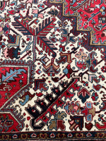 10'3 x 15'3 Vintage Oversize Tribal Heriz rug #2084 / 10x15 Vintage Rug - Blue Parakeet Rugs