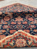 3'6 x 4' Antique Diamond Shaped Persian rug #2435ML / 4x4 Persian rug - Blue Parakeet Rugs