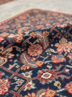 3'6 x 4' Antique Diamond Shaped Persian rug #2435ML / 4x4 Persian rug - Blue Parakeet Rugs