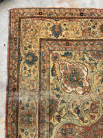 9'4 x 12'5 Antique 19th Century rug #1943ML / Large 9x12 vintage rug - Blue Parakeet Rugs