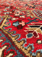10'3 x 15'3 Vintage Oversize Tribal Heriz rug #2084 / 10x15 Vintage Rug - Blue Parakeet Rugs