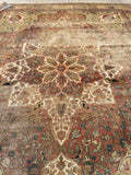 9'4 x 12'5 Antique 19th Century rug #1943ML / Large 9x12 vintage rug - Blue Parakeet Rugs