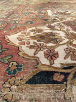 9'4 x 12'5 Antique 19th Century rug #1943ML / Large 9x12 vintage rug - Blue Parakeet Rugs