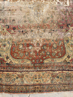 9'4 x 12'5 Antique 19th Century rug #1943ML / Large 9x12 vintage rug - Blue Parakeet Rugs