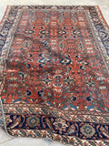 8'4 x 11'7 Antique Persian Brick Rust Mahal rug #2246 / 8x12 Vintage Rug - Blue Parakeet Rugs