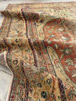 9'4 x 12'5 Antique 19th Century rug #1943ML / Large 9x12 vintage rug - Blue Parakeet Rugs
