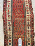 3'1 x 8'8 Antique Loveworn Paisley Runner #2085 / 3x9 Vintage Runner - Blue Parakeet Rugs