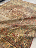 9'4 x 12'5 Antique 19th Century rug #1943ML / Large 9x12 vintage rug - Blue Parakeet Rugs