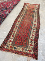3'1 x 8'8 Antique Loveworn Paisley Runner #2085 / 3x9 Vintage Runner - Blue Parakeet Rugs