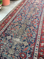 2'11 x 12 Skinny and worn antique runner #488 - Blue Parakeet Rugs